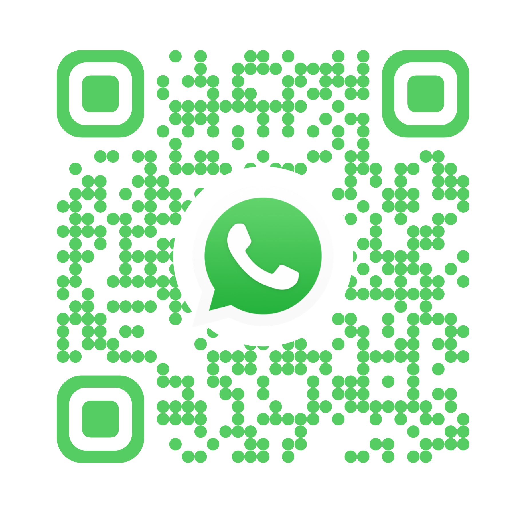 Zelené ikony WhatsApp a loga aplikací, obklopené tečkami na černém pozadí.